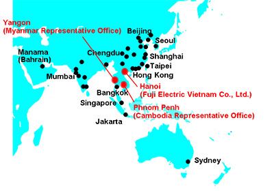 Sales and Engineering Network in Asia, China and the Middle East
