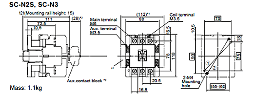 Dimensions SC-N2S,SC-N3