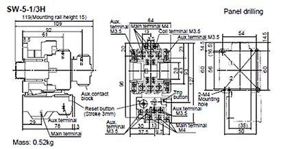 Dimensions SW-5-1/3H