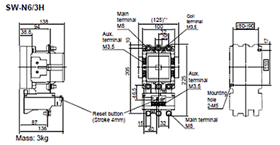 Dimensions SW-N6/3H