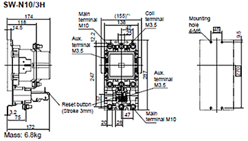 Dimensions SW-N10/3H