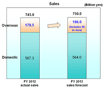 actual sales FY 2012 FY 2013