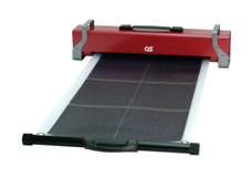The Mobile Solar Unit is made with Fuji Electric solar cells.
