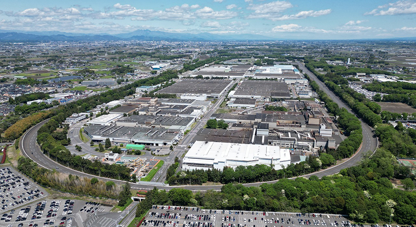 Nissan’s vast Tochigi Plant, with a site area of approximately 2.92 million m2 (courtesy of Nissan Motor Co., Ltd.)