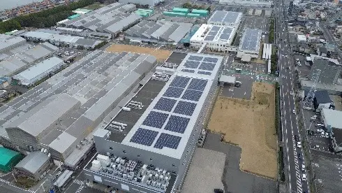 Solar power generation equipment at Suzuka Factory