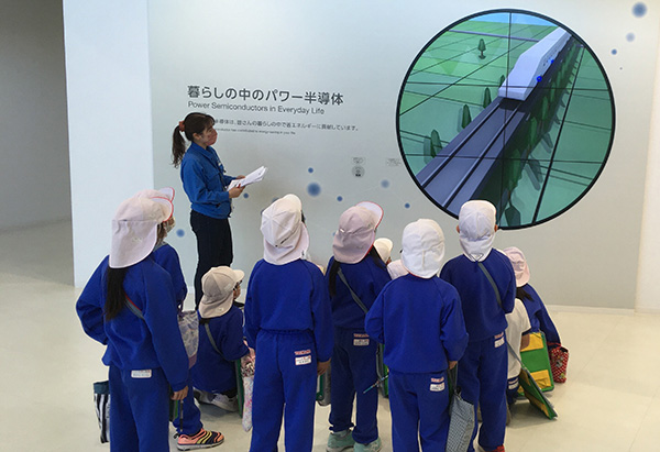 Students on the factory tour
