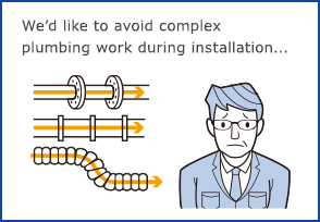 We窶囘 like to avoid complex plumbing work during installation...
