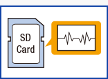 Measurement data can be saved into a SD card