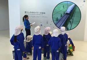 Students on the factory tour