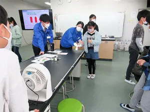 Students in the science class