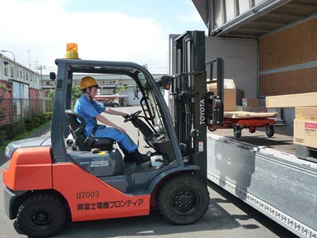 Fork lift operation work