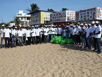 Beach cleanup activities