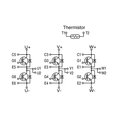 功率半导体 IGBT 6-Pack（数据表 等效电路） | Fuji Electric Global