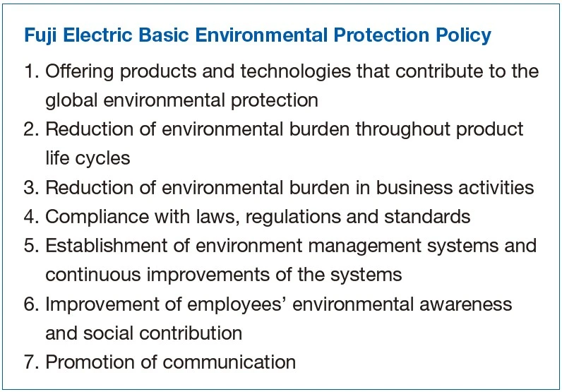 Fuji Electric Basic Environmental Protection Policy