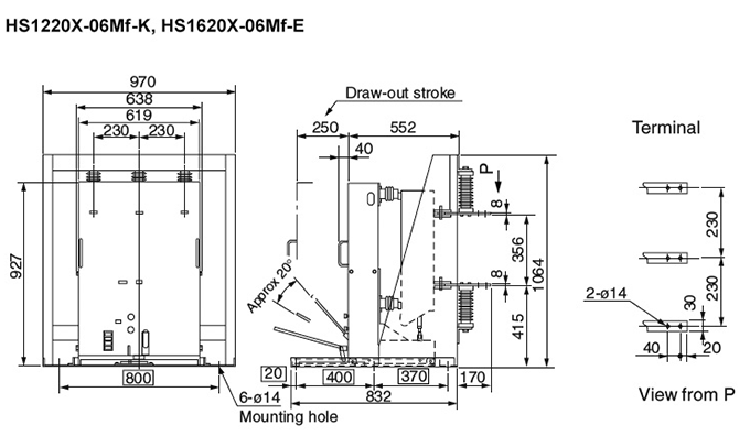vacuum circuit breakers hs serie fuji electric fa components standard breaker size