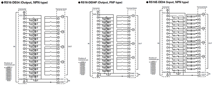 WiringDiagrams RS16-DE04, RS16-DE04P, RS16E-DE04