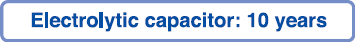 Electrolytic capacitor:10 years