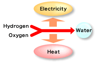 A fuel cell operates as a reverse of the electrolysis of water01