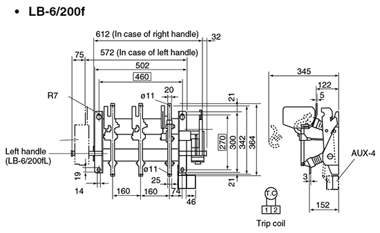 Dimensions LB-6/200f