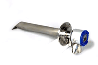 Detector with flow guide tube