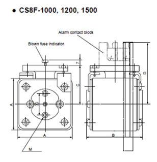 Dimensions CS8F-1000, 1200, 1500