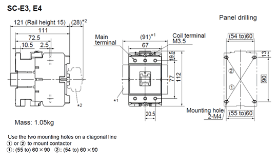 Dimensions SC-E3, E4