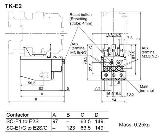 Dimensions TK-E2