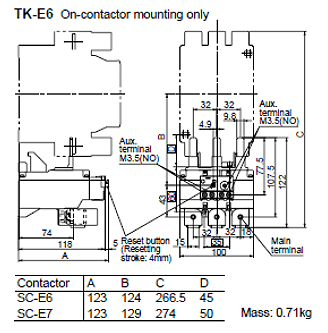 Dimensions TK-E6