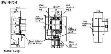 Dimensions SW-N4/3H