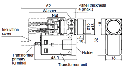 Dimensions AH164-Z□, AH165-Z□