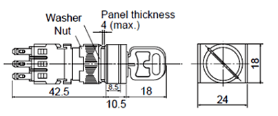 Dimensions AH164-J□, AH165-J□