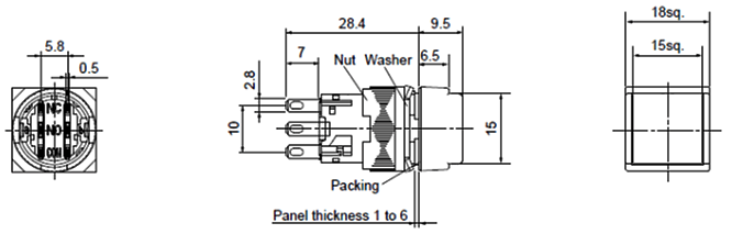 Dimensions AR16F0S, AR16F5S