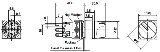 Dimensions AF16PR
