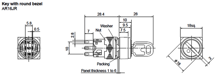 Dimensions AR16JR