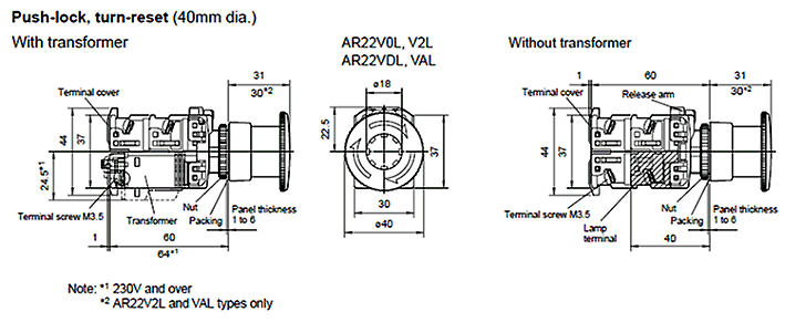 Fuji Details about   AR9C008-R Pushbutton Push-Lock/Turnreset 
