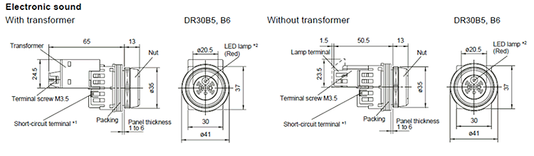 Dimensions Buzzers