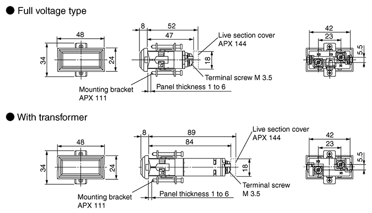 Led Display Lights Dp24 36 40 48 Series Fuji Electric Fa Components Systems Co Ltd