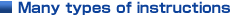 Many types of instructions