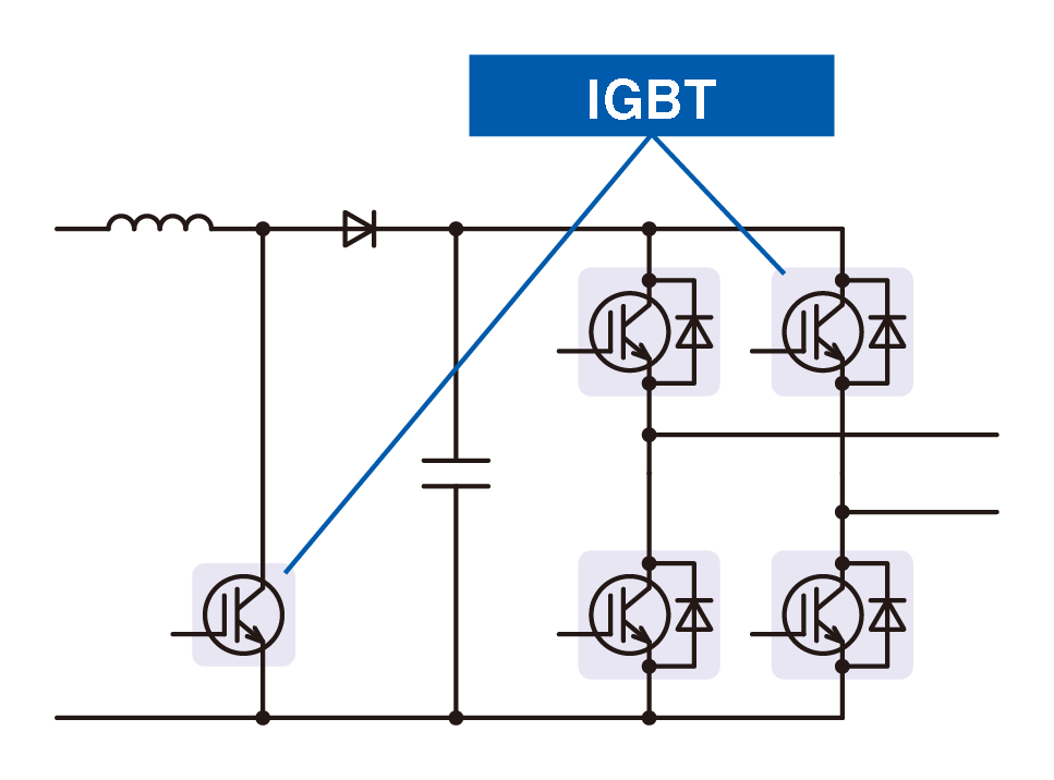 Single-phase inverter conversion circuit example