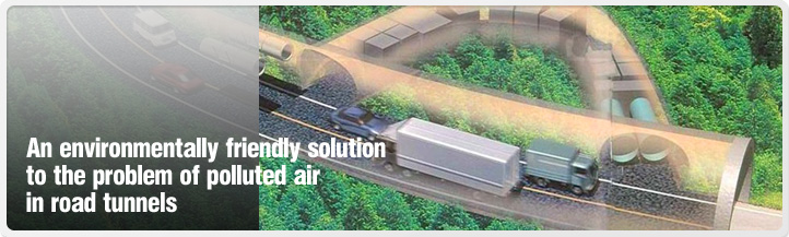An environmentally friendly solution to the problem of polluted air in road tunnels